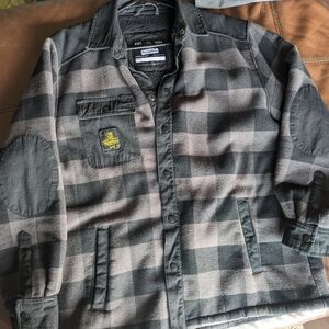 Refrigiwear Fleece Lined Flannel  Shacket With Elbow Patches